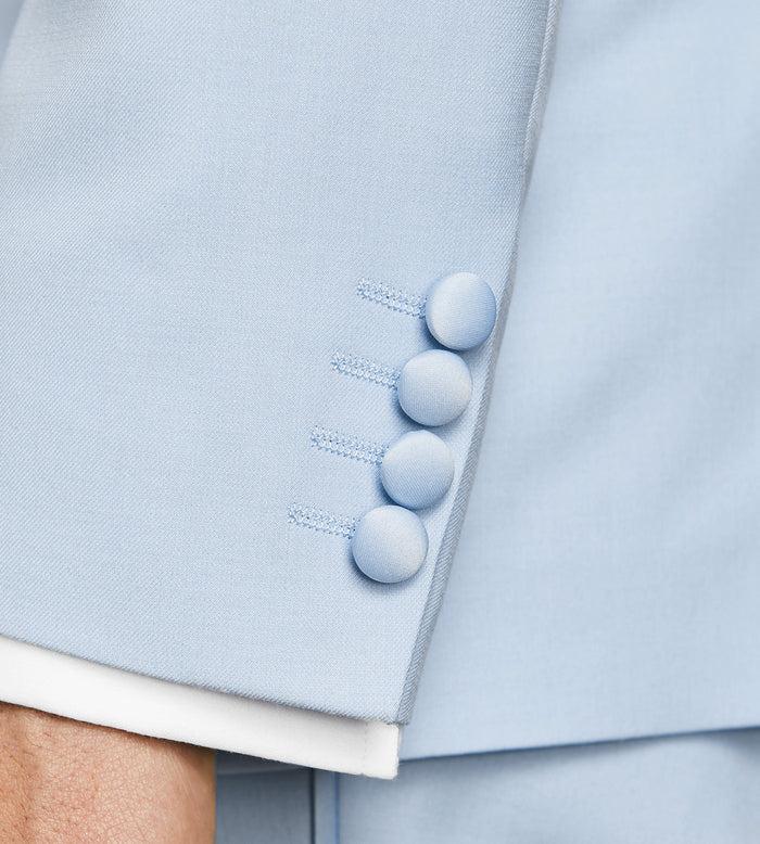 Tip Top Slim Fit Light Blue Solid Tuxedo