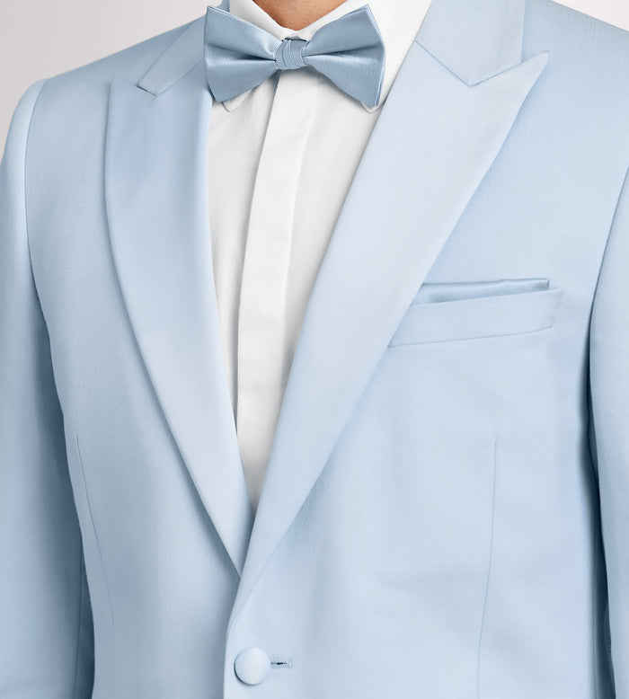 Tip Top Slim Fit Light Blue Solid Tuxedo