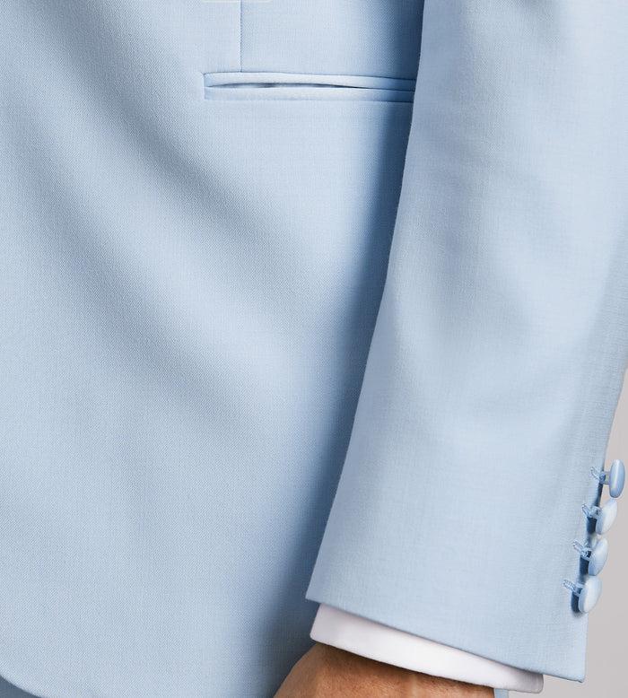 Tip Top Slim Fit Light Blue Solid Tuxedo