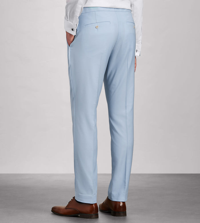 Tip Top Slim Fit Light Blue Solid Tuxedo Pants