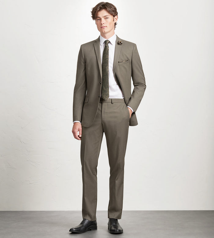 Tip Top Slim Fit Light Brown Solid Suit