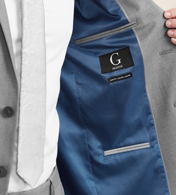 Tip Top Slim Fit Light Grey Solid Suit