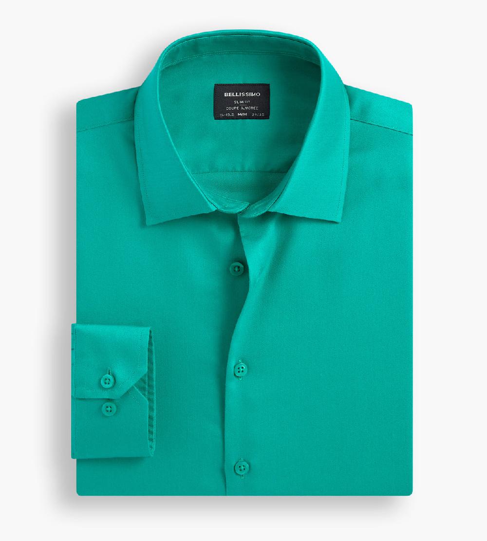 Tip Top Slim Fit Non-Iron Sateen Dress Shirt