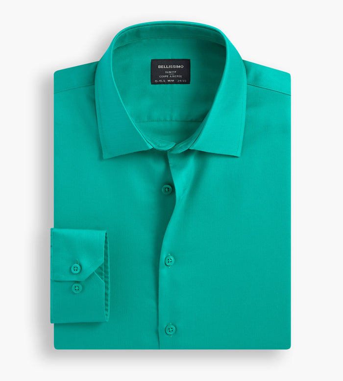 tip top Slim Fit Non-Iron Sateen Dress Shirt