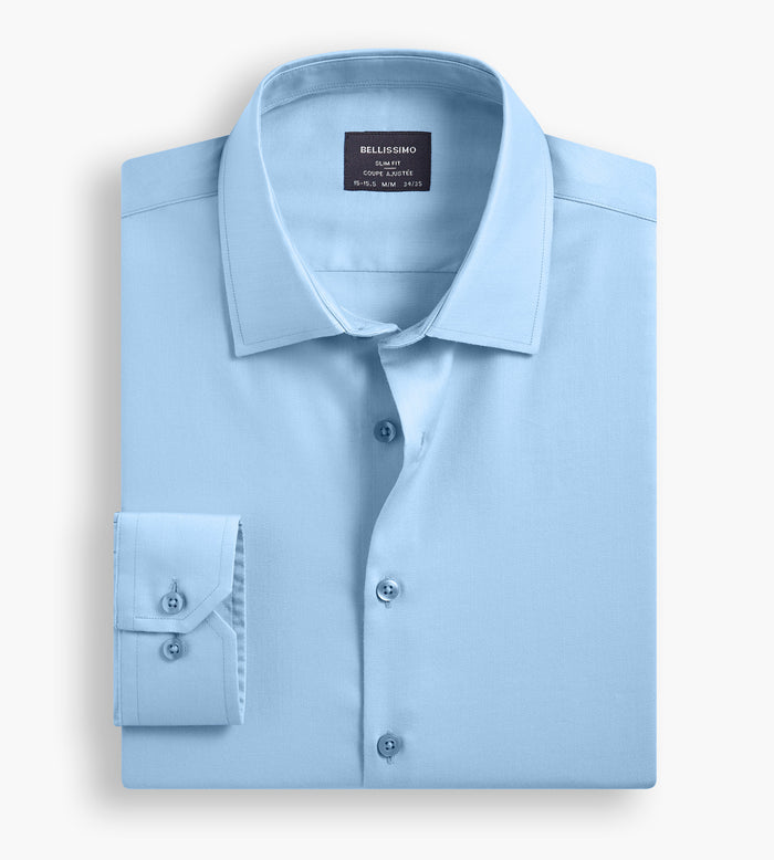 tip top Slim Fit Non-Iron Sateen Dress Shirt