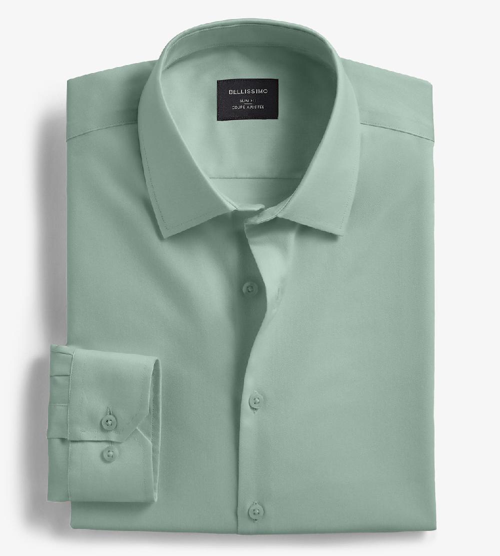 Tip Top Slim Fit Non-Iron Sateen Dress Shirt