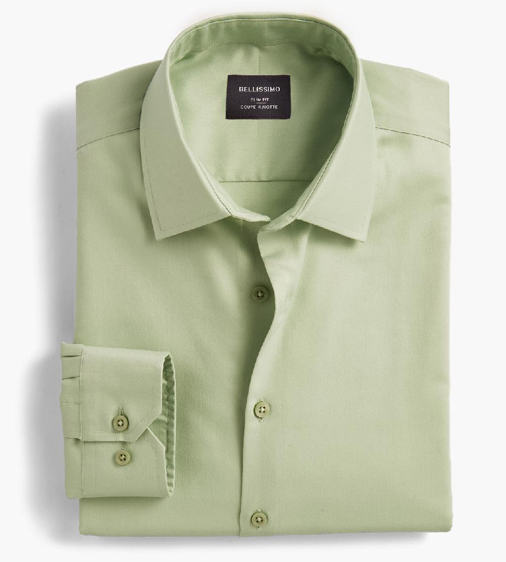 Tip Top Slim Fit Non-Iron Sateen Dress Shirt