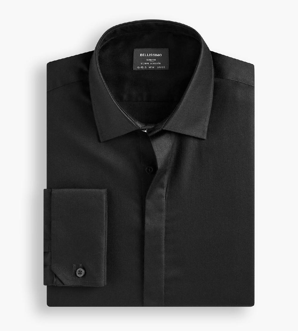 Tip Top Slim Fit Non- Iron Stretch Sateen Tux Shirt