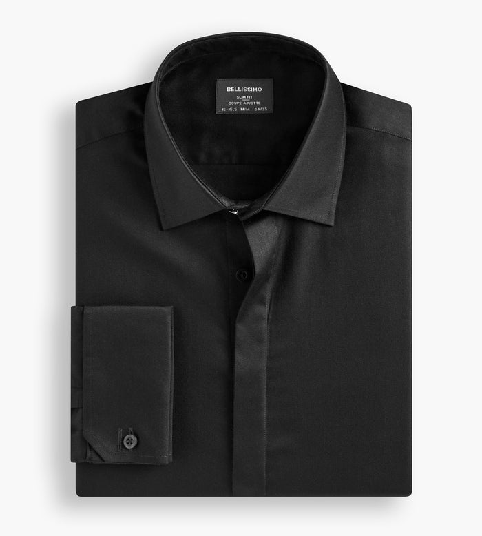 Tip Top Slim Fit Non- Iron Stretch Sateen Tux Shirt