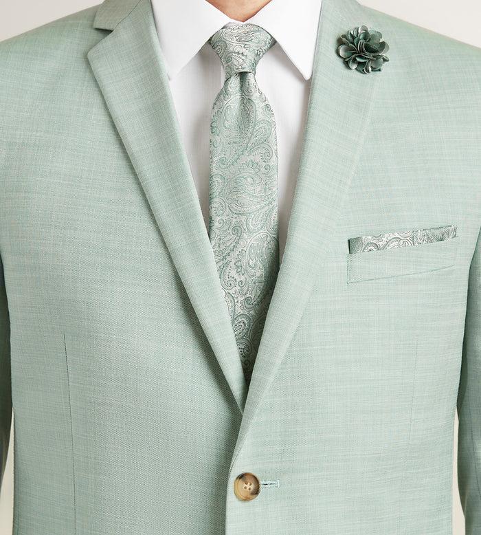 Tip Top Slim Fit Pale Green Solid Suit