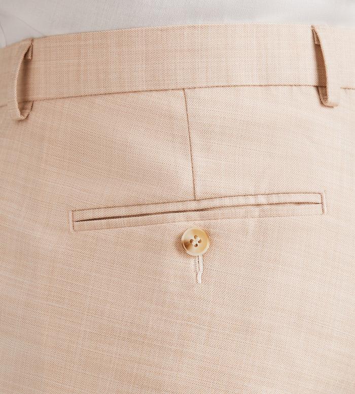 Tip Top Slim Fit Pale Peach Solid Suit Pants