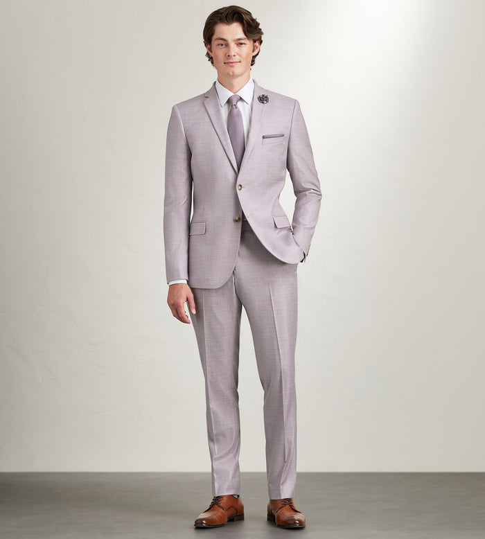 Tip Top Slim Fit Pale Purple Solid Suit