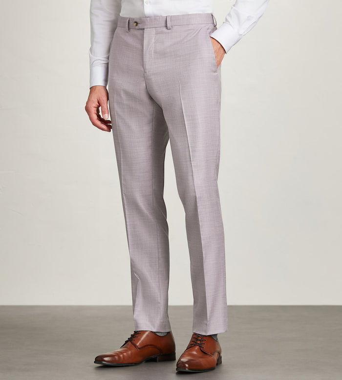 tip top Slim Fit Pale Purple Solid Suit Pants