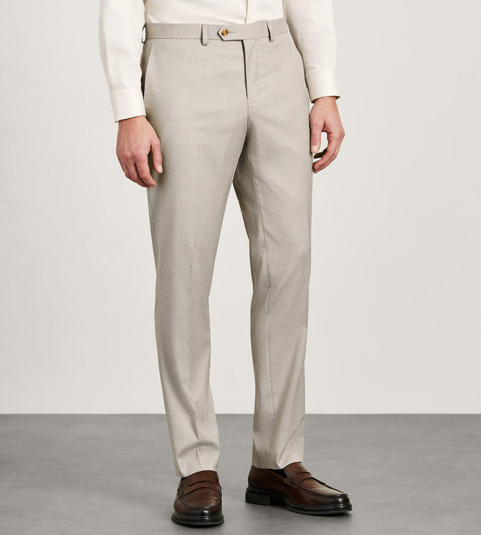 tip top Slim Fit Tan Solid Suit Pants