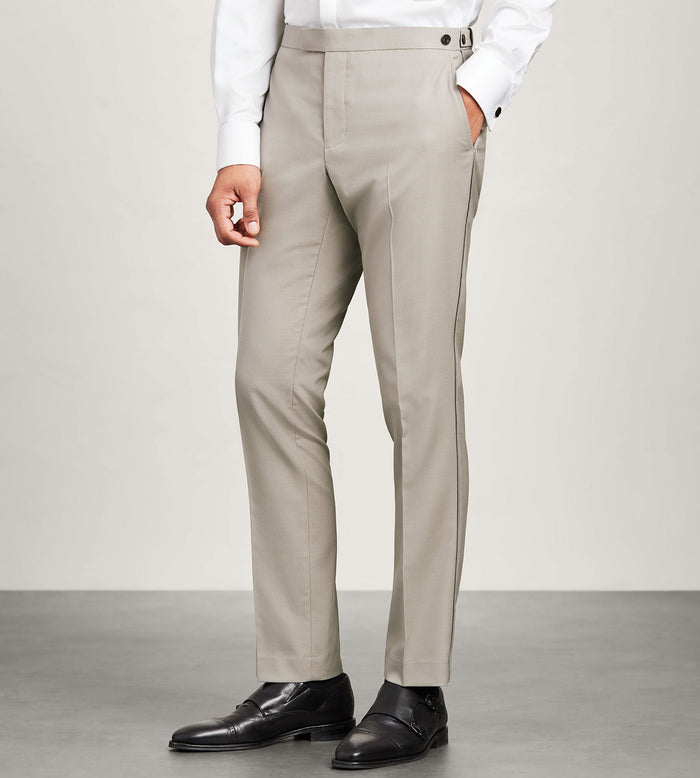 tip top Slim Fit Tan Solid Tuxedo Pants