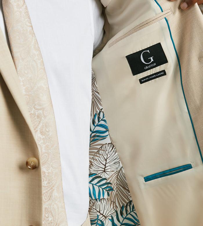 Tip Top Slim Fit Wheat Solid Suit