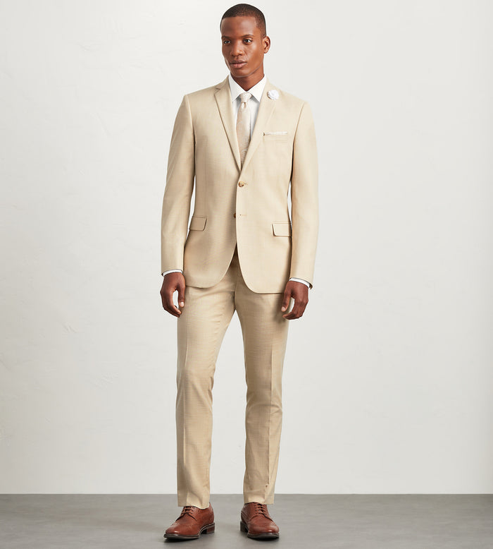 Tip Top Slim Fit Wheat Solid Suit