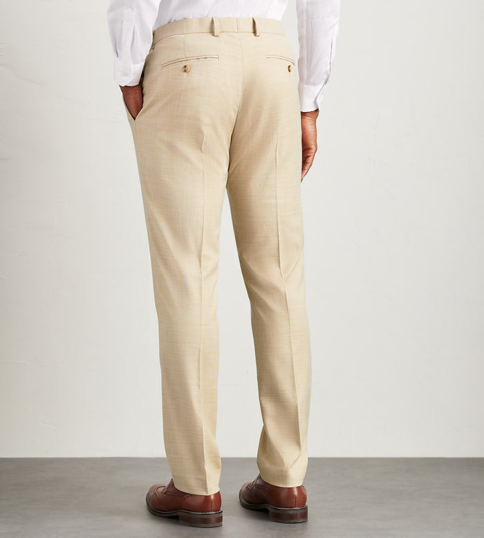 Tip Top Slim Fit Wheat Solid Suit Pants