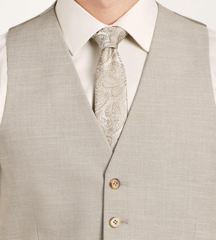 Tip Top Tan Solid Suit Vest