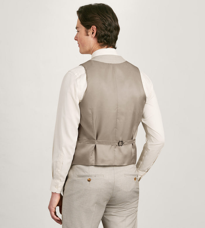 Tip Top Tan Solid Suit Vest