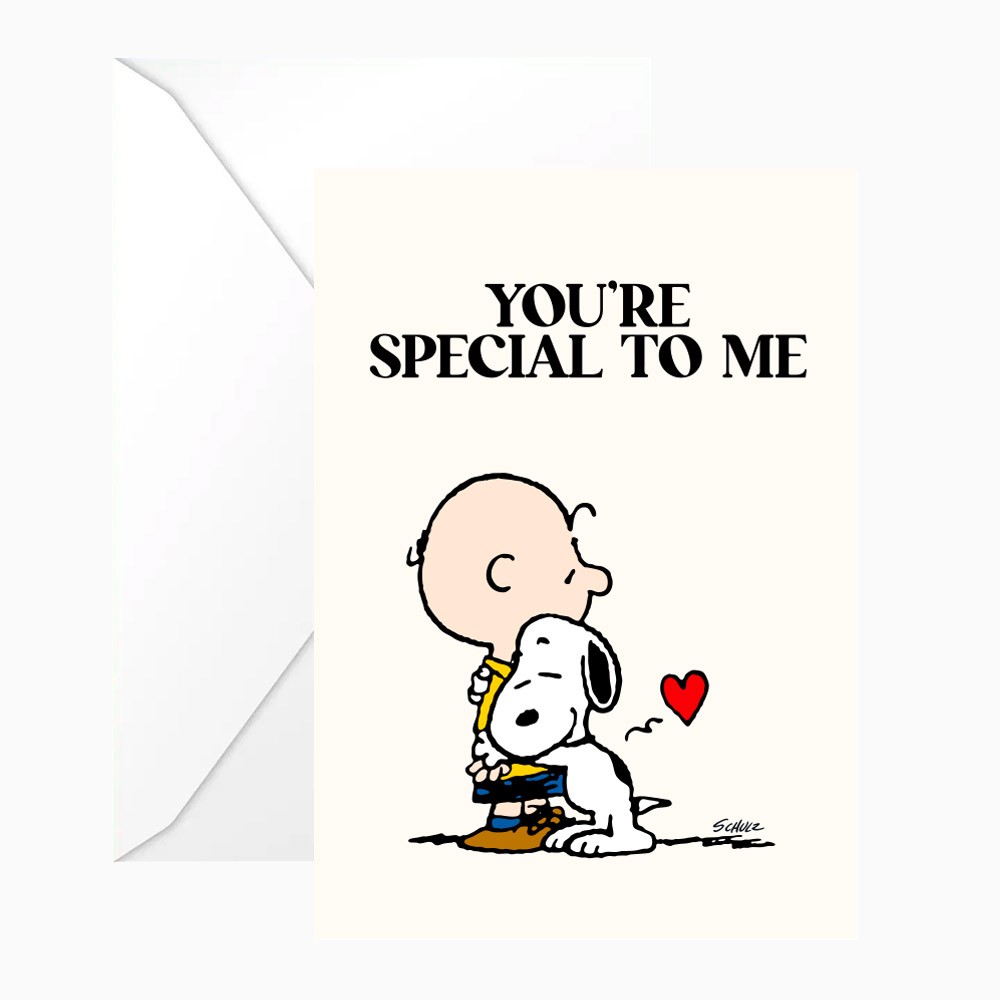 titlee Carte double Snoopy "You're special to me" avec enveloppe