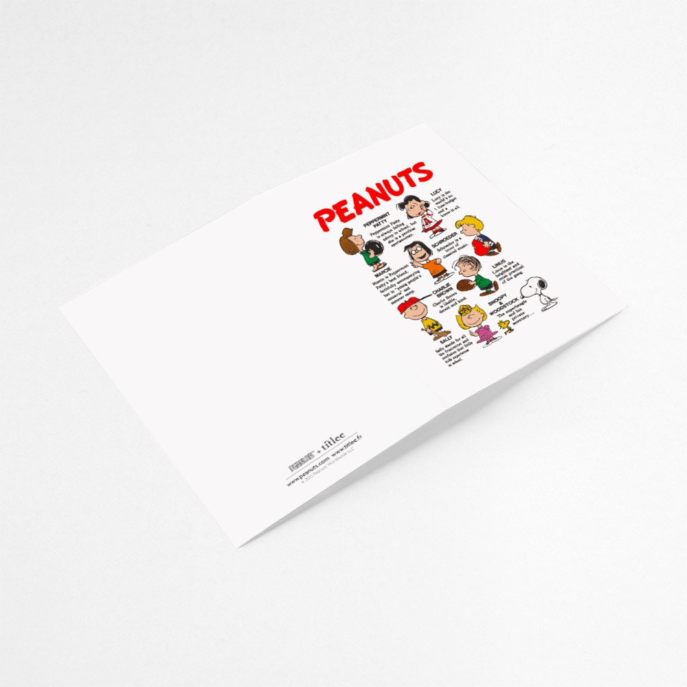 Titlee Carte Postale Double Snoopy Persistence 1 Avec Enveloppe Et Sticker