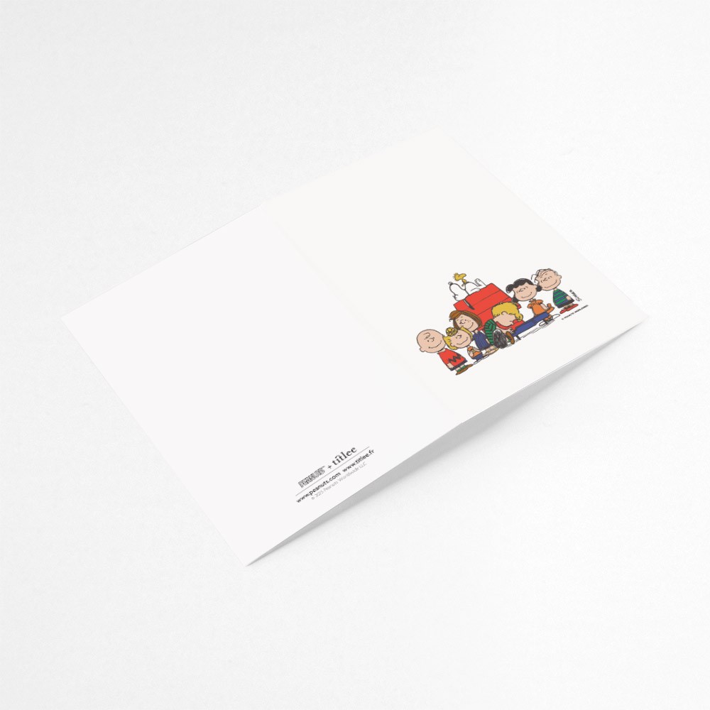 Titlee Carte Postale Double Snoopy Persistence 3 Avec Enveloppe Et Sticker