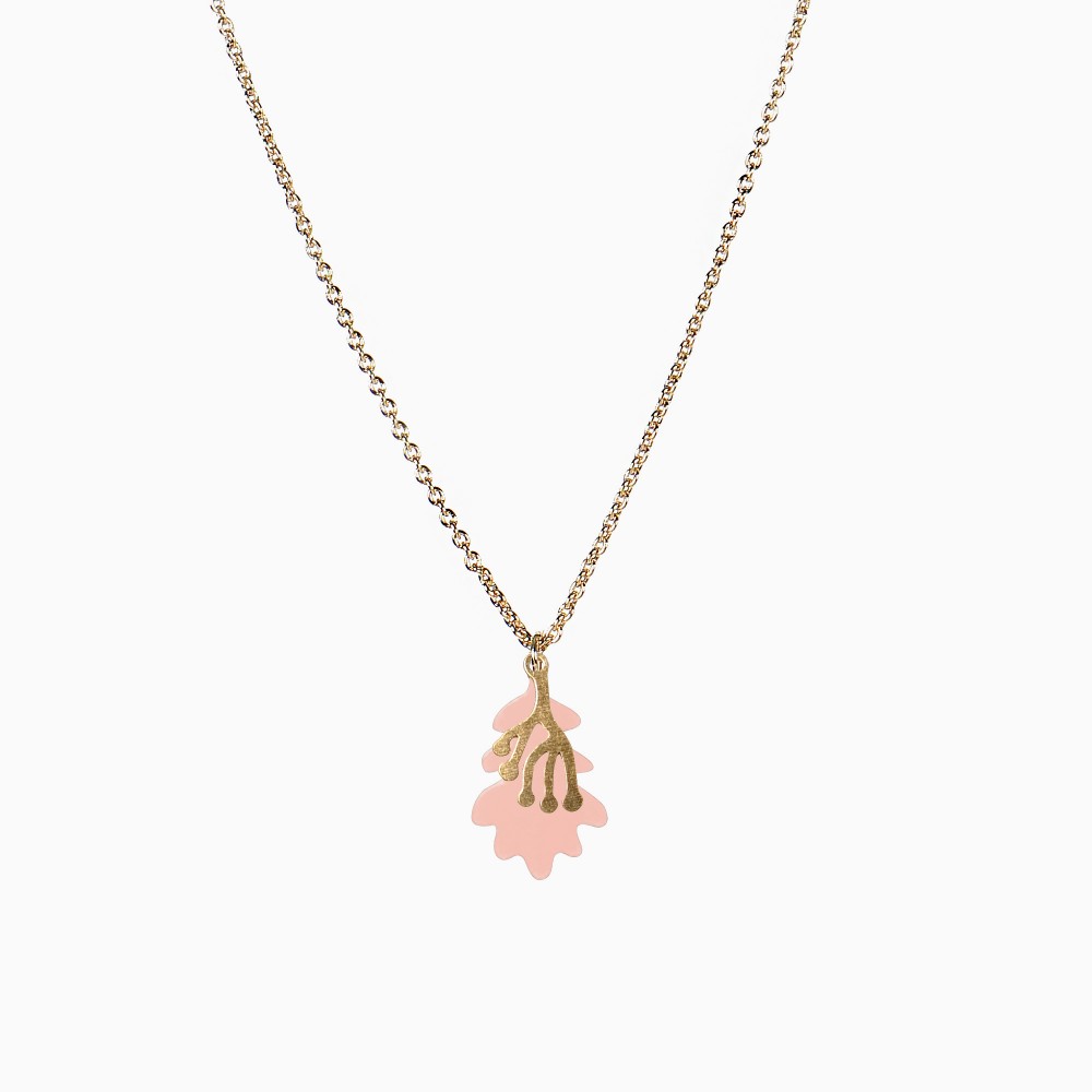 titlee Collier Leaves - rose pêche x Lucille Michieli