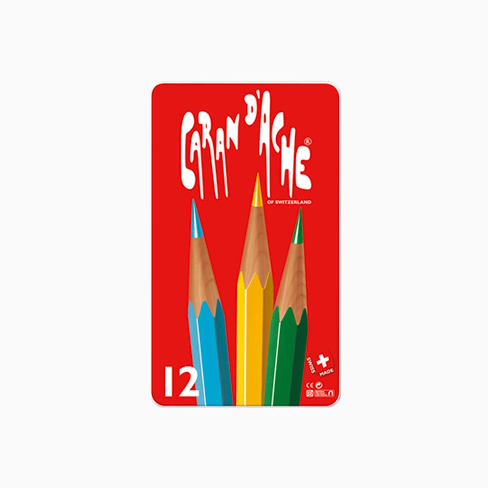 titlee Boîte vintage de 12 crayons aquarellables