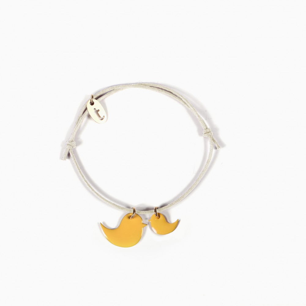 titlee Bracelet Birds - safran