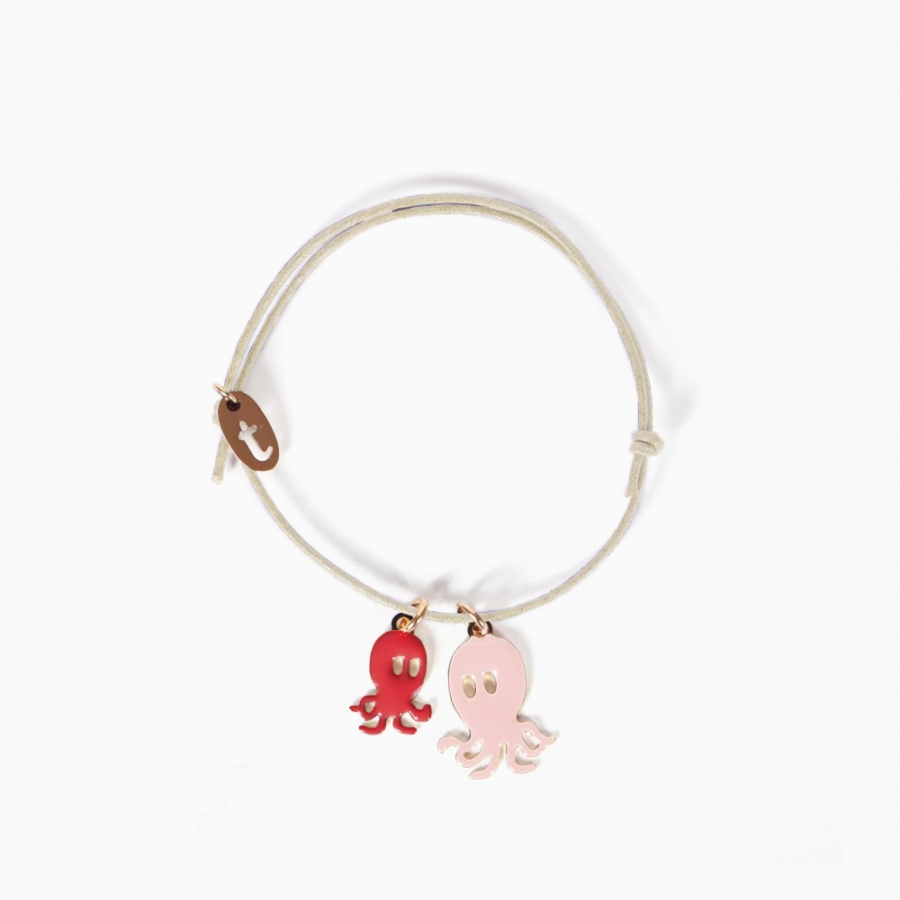 titlee Bracelet Octopus - pêche-cerise
