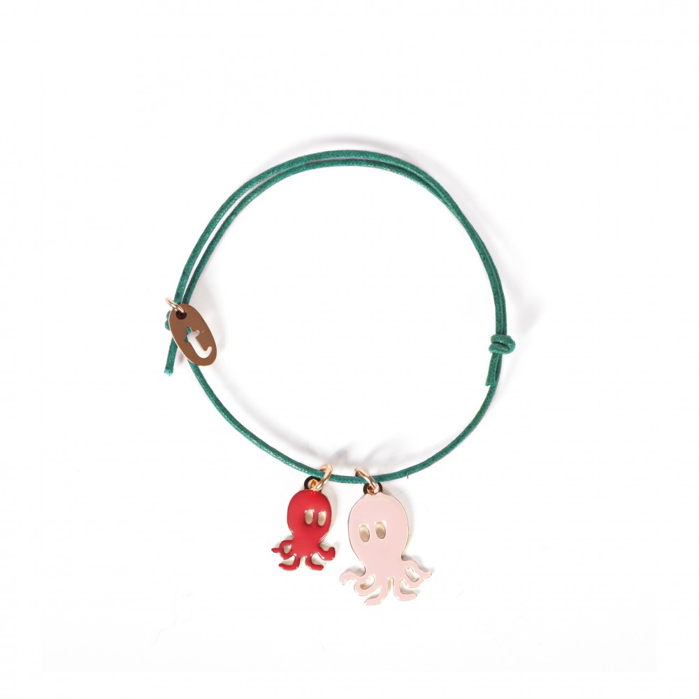 titlee Bracelet Octopus - pêche-cerise