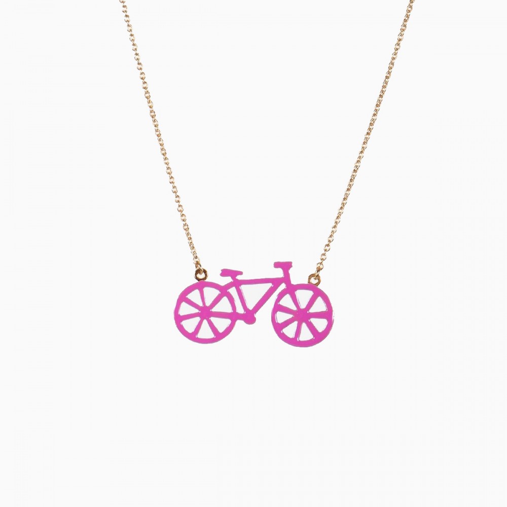 titlee Collier Bicyclette - fuchsia