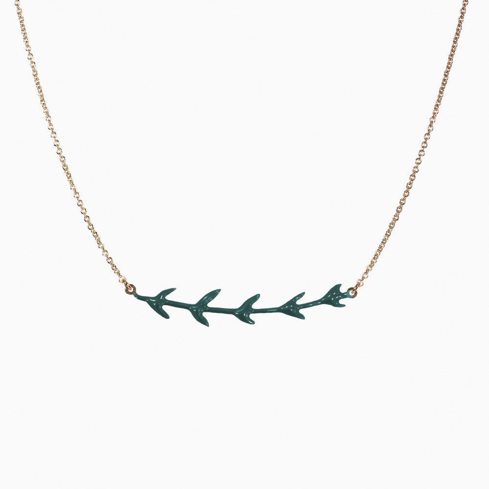 titlee Collier Felix - bleu canard