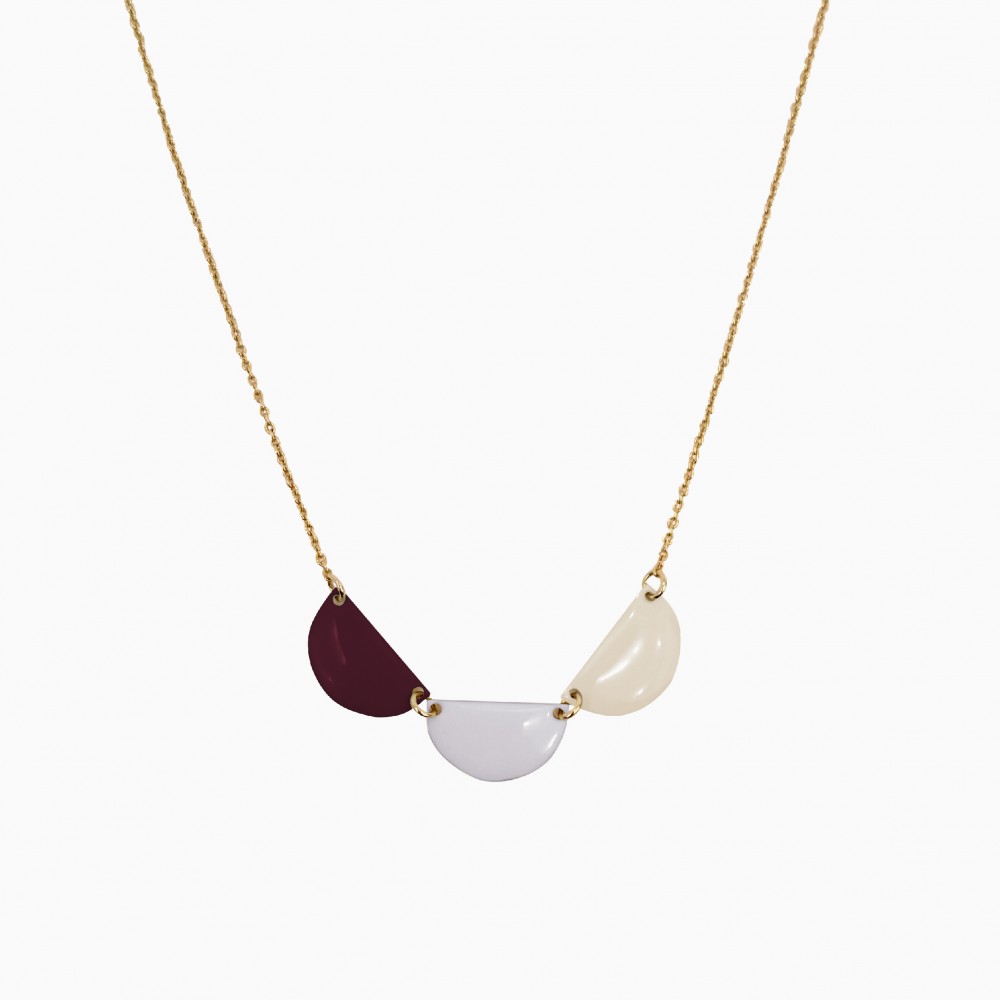 titlee Collier Gowanus - grenat-parme