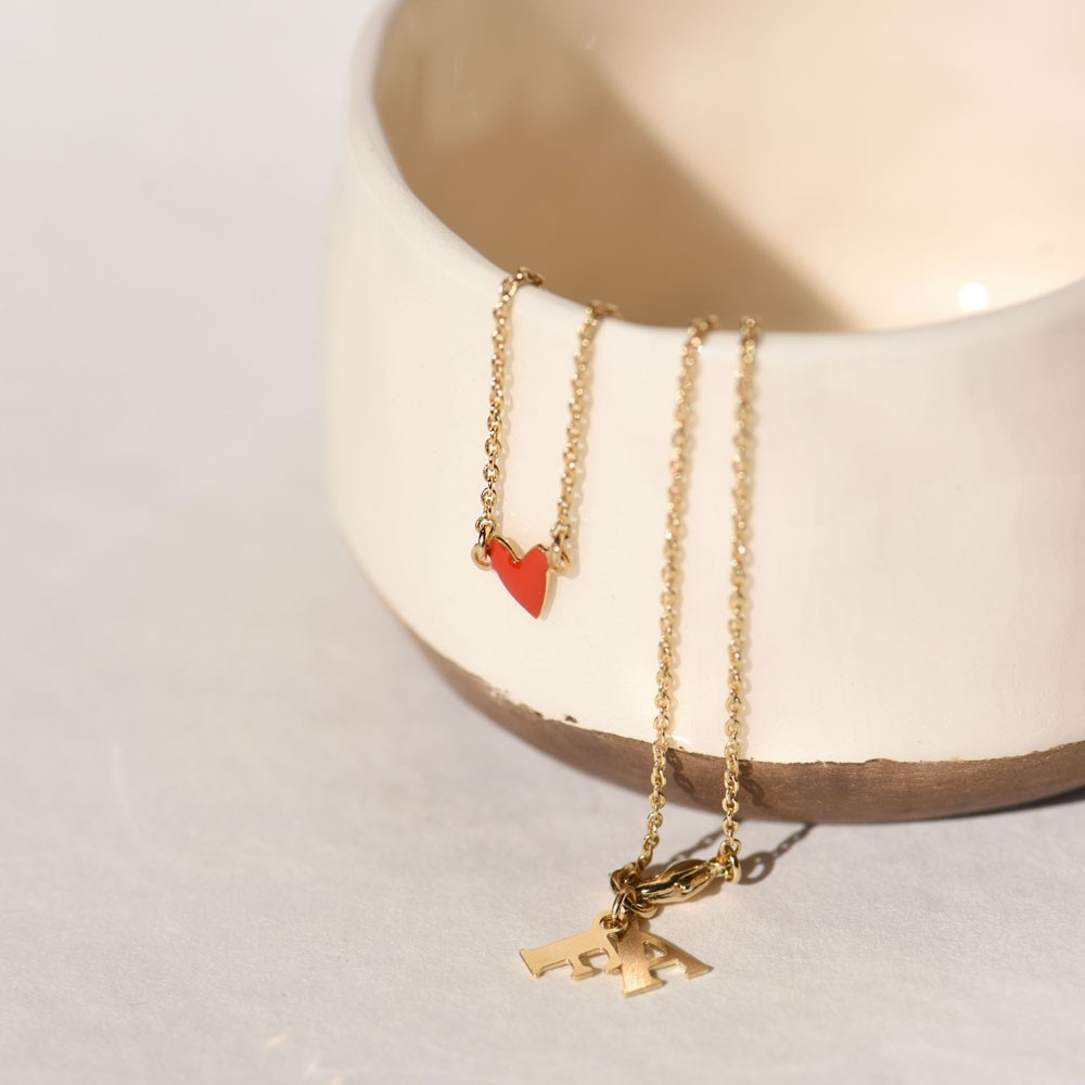 Titlee Collier Grant Personnalisable - 2 Lettres