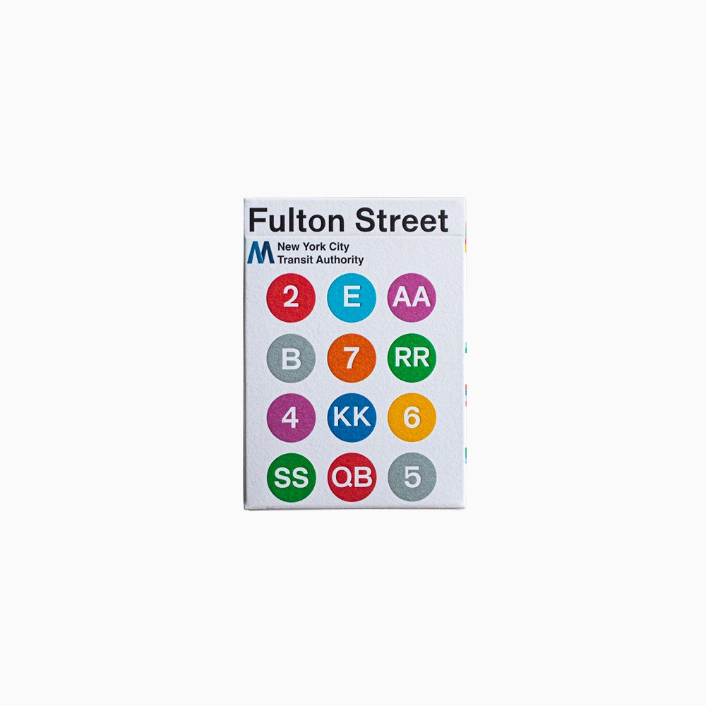 titlee Jeu de cartes MTA x Fulton street - blanc