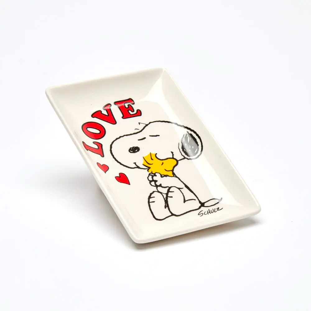 titlee Petit plateau en porcelaine Snoopy Love