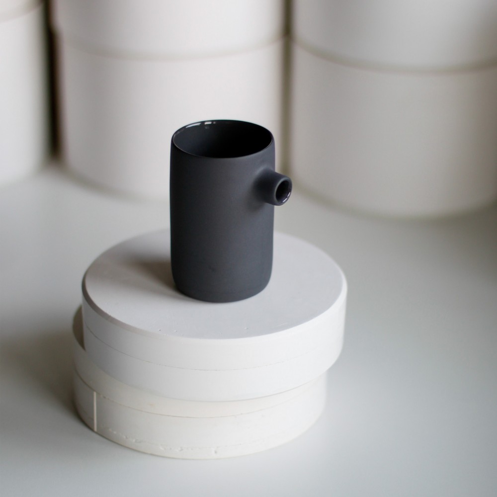 Titlee Petit Pot En Porcelaine - Noir