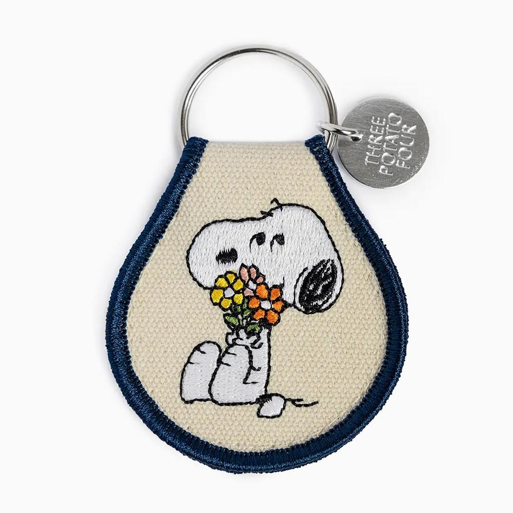 titlee Porte-clés brodé Snoopy Bouquet