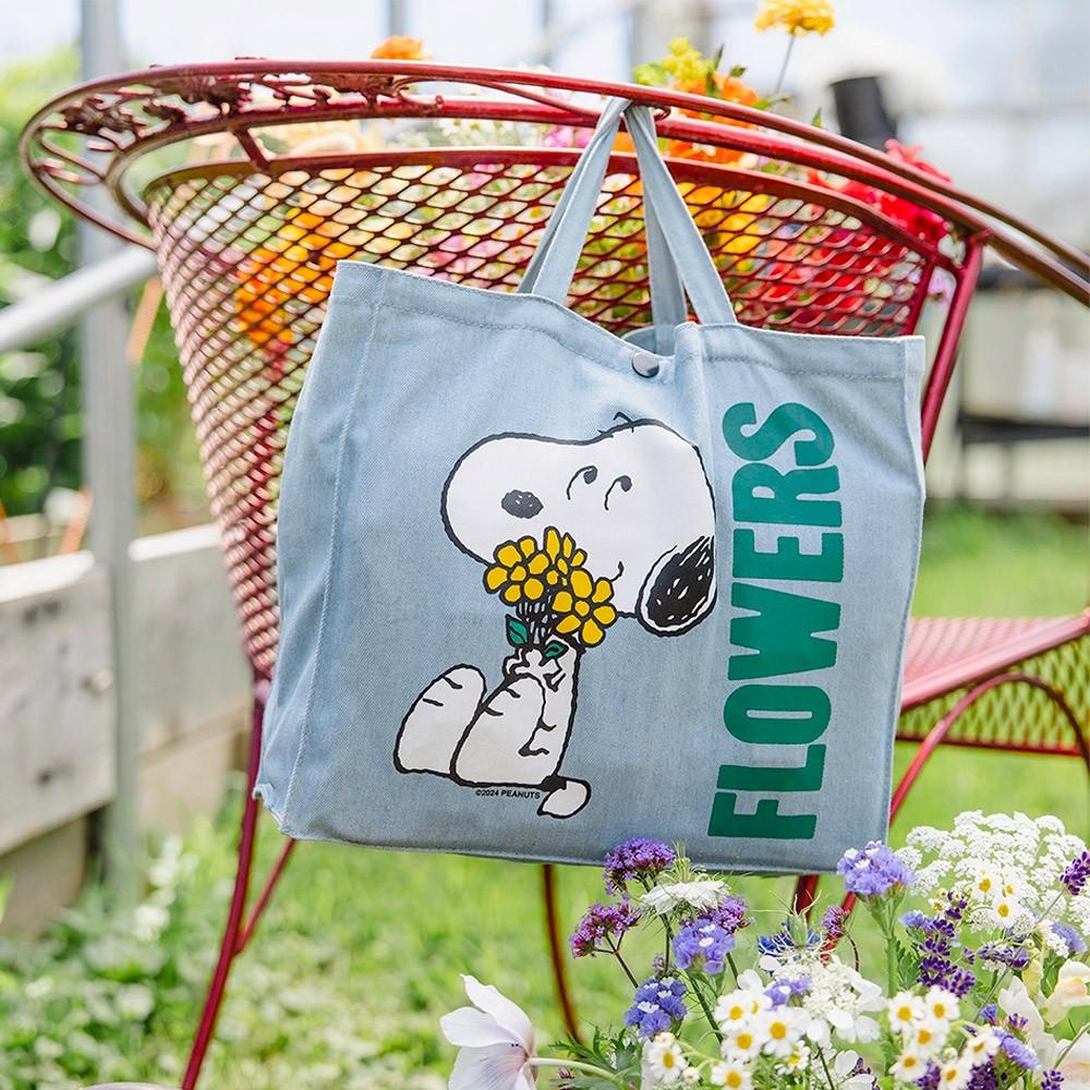 Titlee Sac Shopping Snoopy Flowers