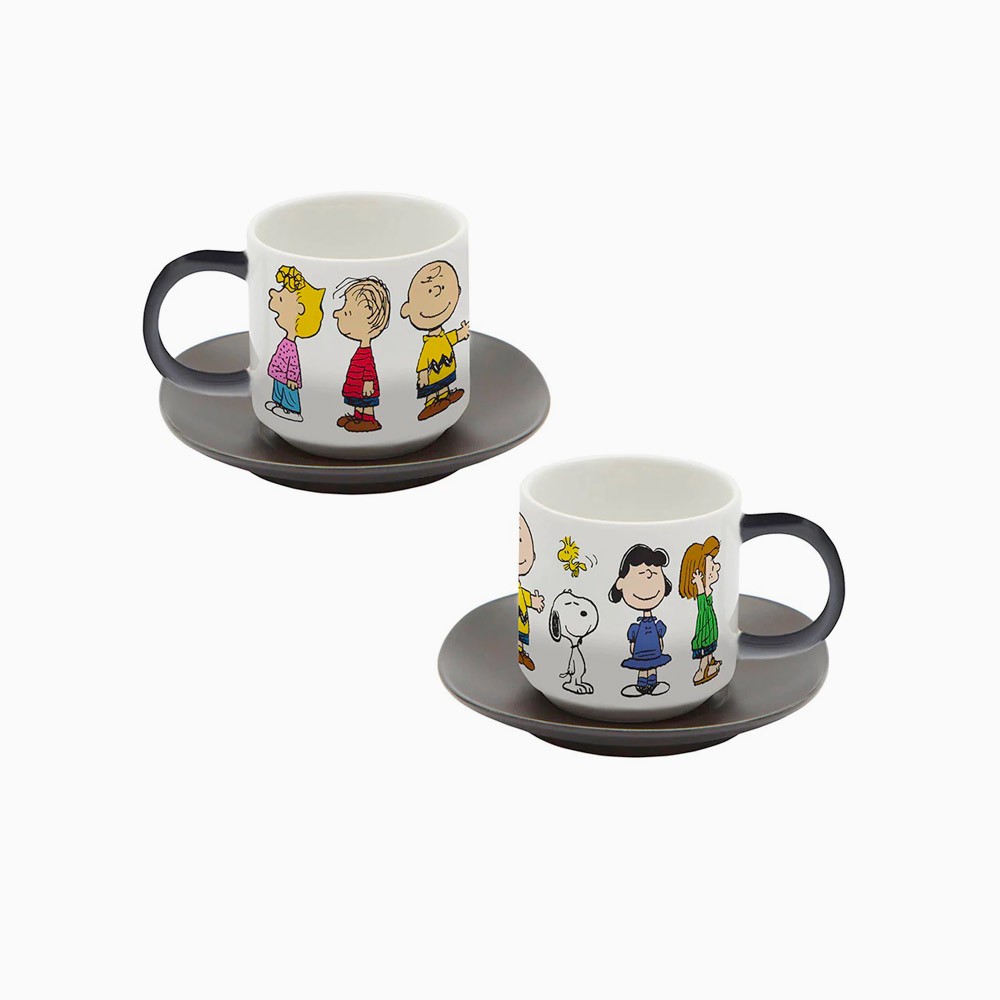 titlee Set de 2 tasses à café Peanuts Gang