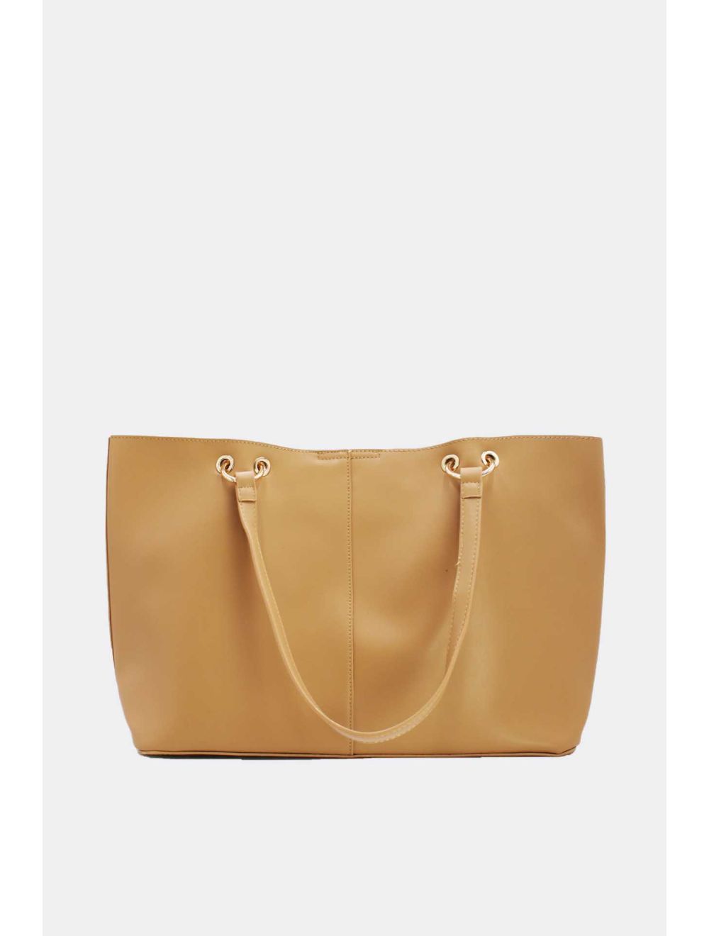 Tom&eva 2 Pièce Set Cabas Classique Effet Cuir 21C-5318-Abricot