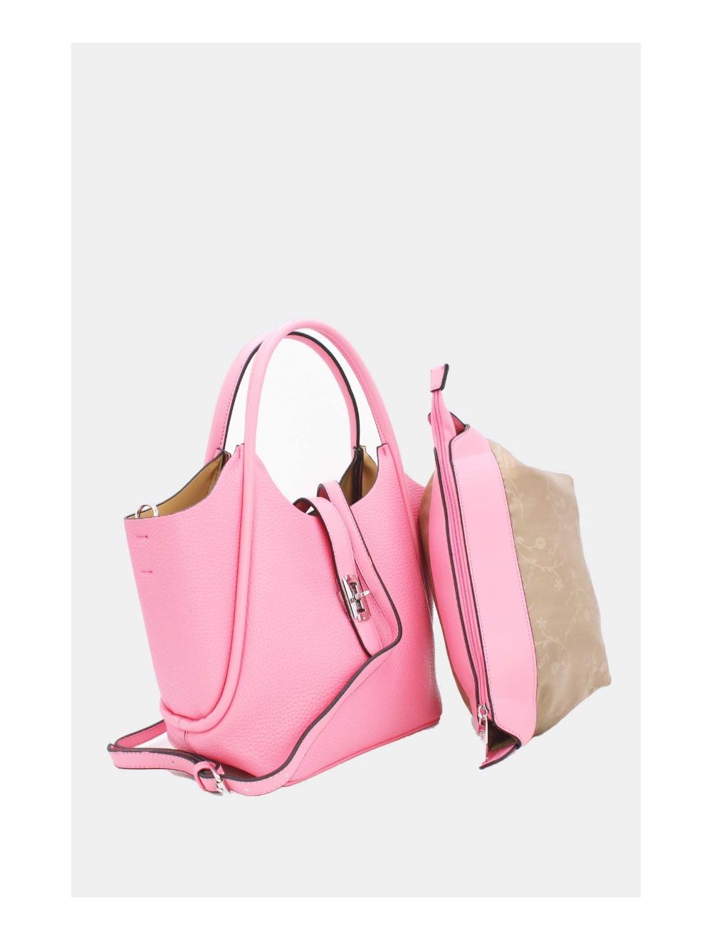 Tom&eva 2 Pièces Set Sac Cabas En Relief Litchi-6910-Pink