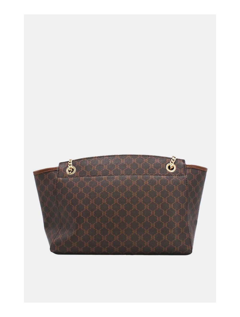 tom&eva 2 Pièces Set Sac Cabas monogramme avec Pochette Amovible-21B-5100-Marron