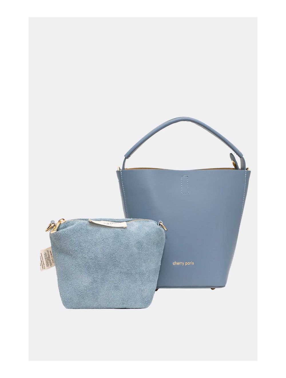 Tom&eva 2 Pièces Set Sac Seau En Cuir Vachette Lisse 4095 KATIA-Jean