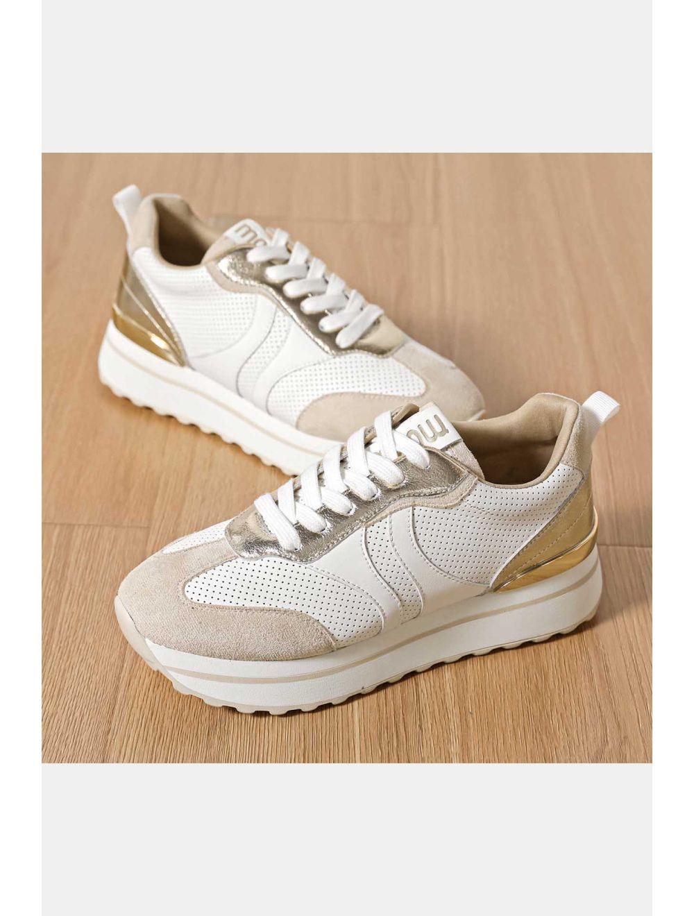 Tom&eva Baskets Femmes Couleurs Variées 24CH-KP3508-Blanc