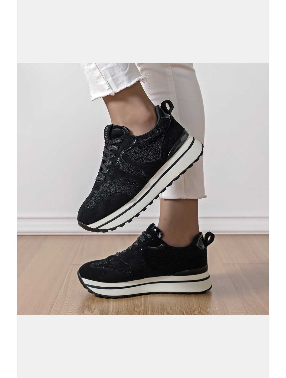 tom&eva Baskets Femmes Couleurs Variées 24CH-KP3508-Noir