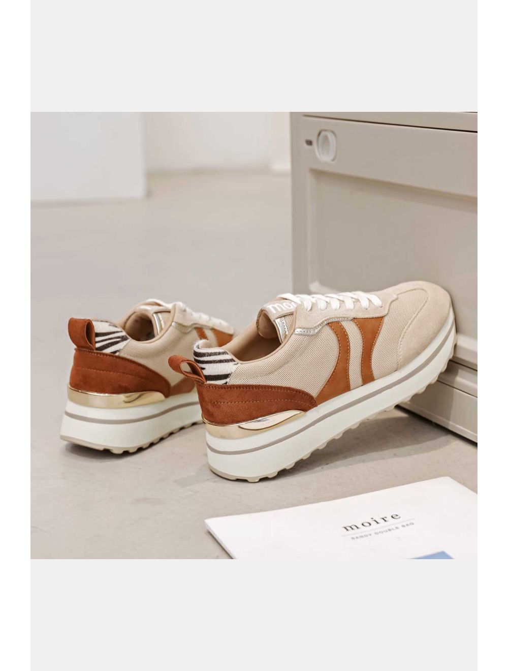 Tom&eva Baskets Femmes Couleurs Variées 24CH-KP3527-Beige