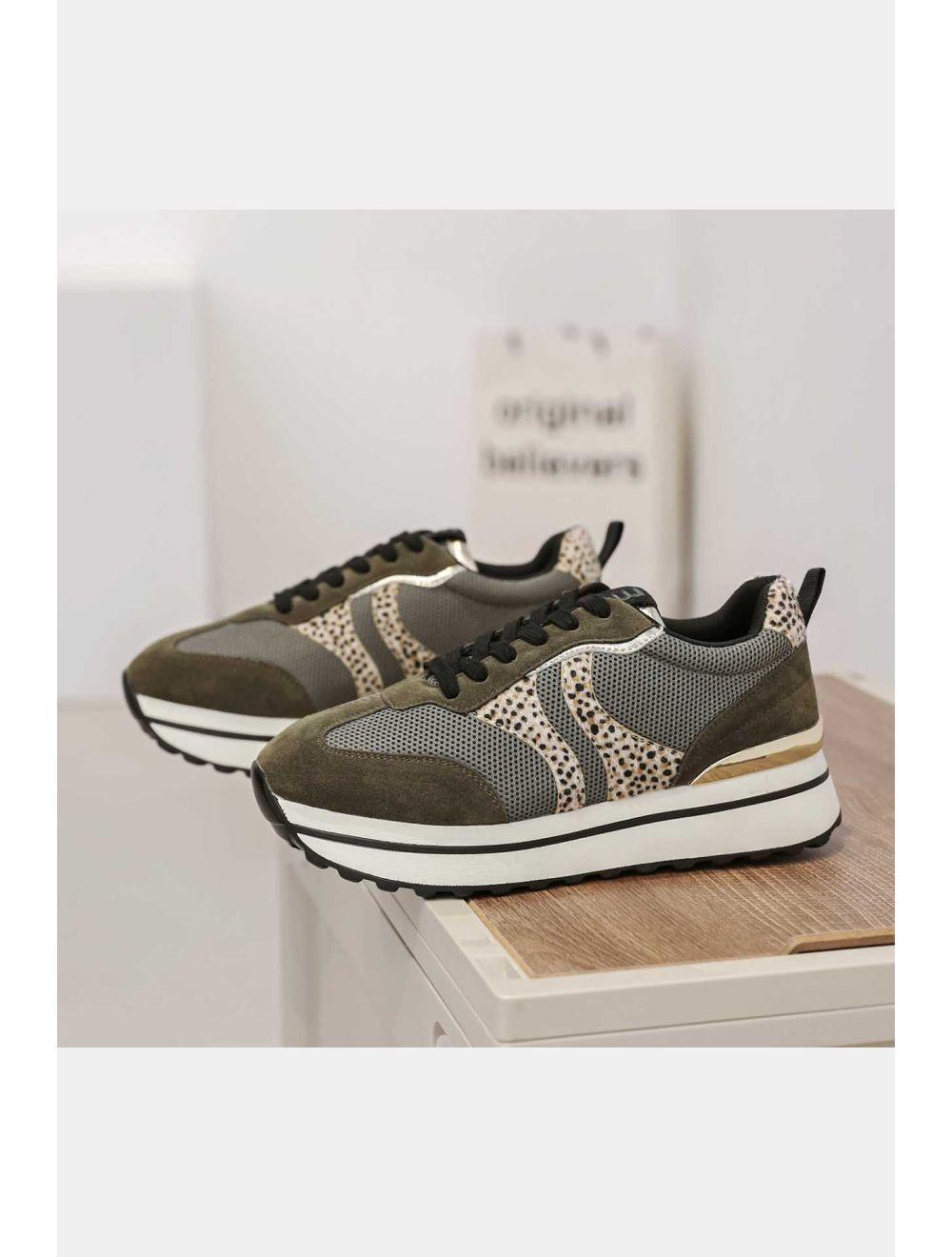 Tom&eva Baskets Femmes Couleurs Variées 24CH-KP3527-Kaki